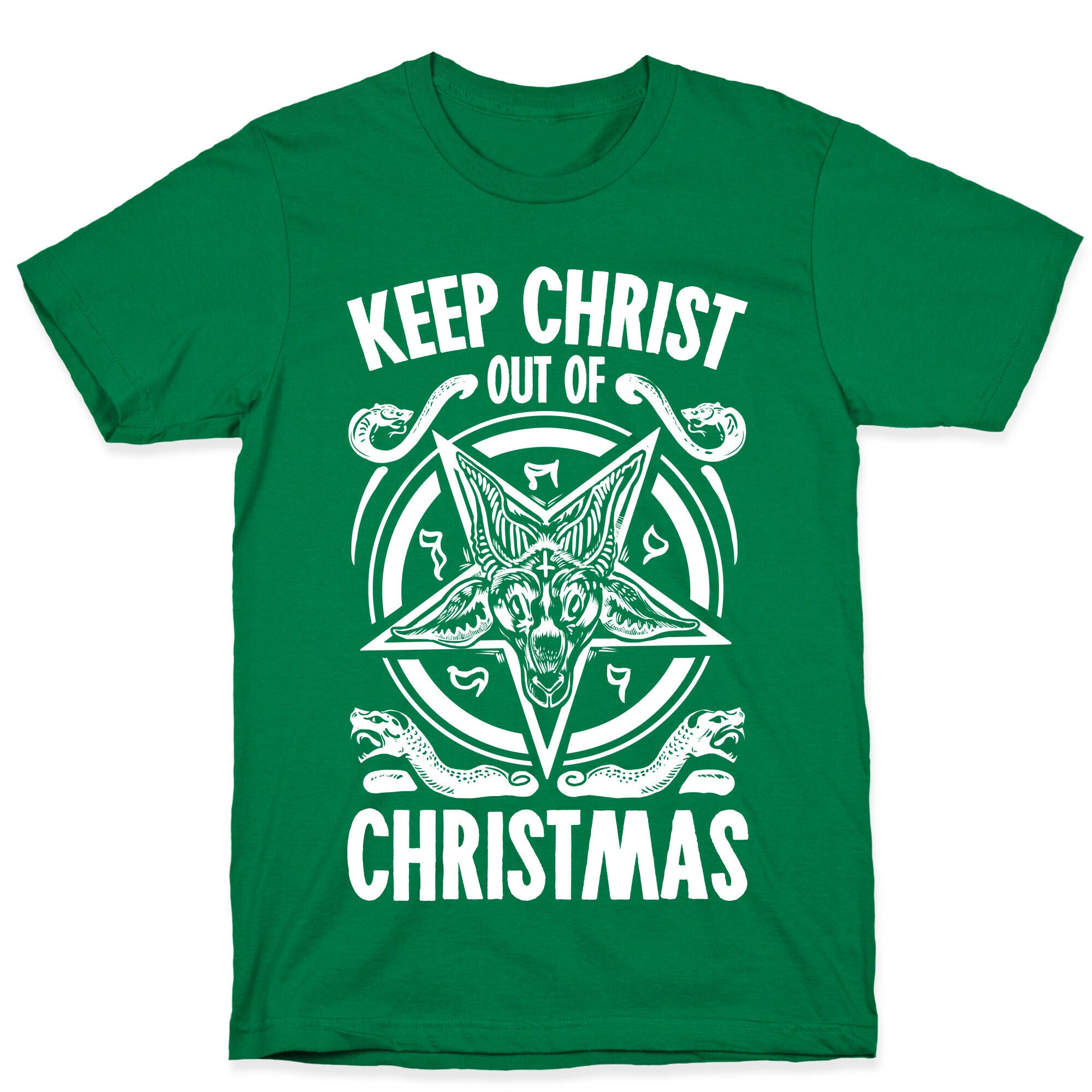 Keep Christ Out of Christmas Baphomet  T-Shirt